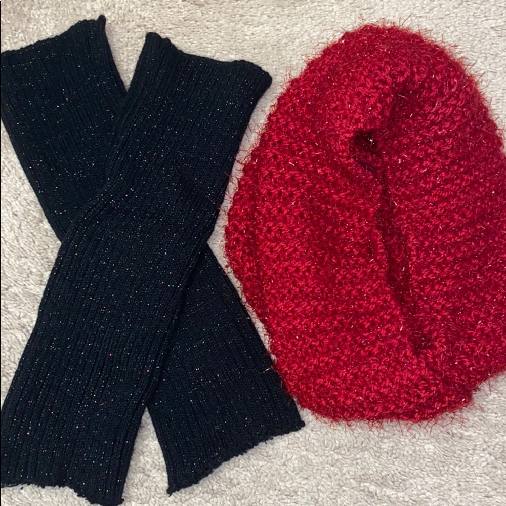 Sparkle Knit Boot Socks & Scarf